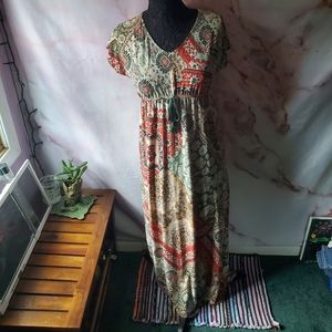 Style & Co Boho Paisley Maxi Dress